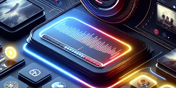 A sleek, modern digital interface for an online adult movie resource with vibrant thumbnails and a sophisticated atmosphere.